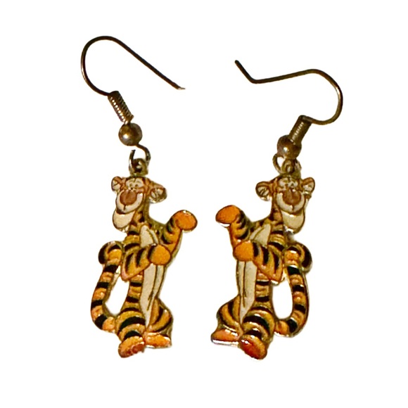 Vintage Signed Disney Tigger Earrings - Picture 3 of 5